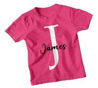 T-shirt personalizzata James Initial J per bambini con nome personalizzato...