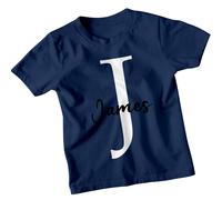 T-shirt personalizzata James Initial J per bambini con nome personalizzato...