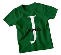 T-shirt personalizzata James Initial J per bambini con nome personalizzato...