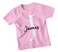 T-shirt personalizzata James Initial J per bambini con nome personalizzato...