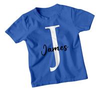 T-shirt personalizzata James Initial J per bambini con nome personalizzato...