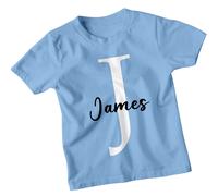 T-shirt personalizzata James Initial J per bambini con nome personalizzato...