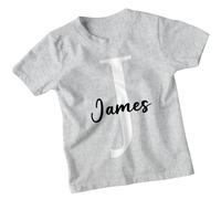 T-shirt personalizzata James Initial J per bambini con nome personalizzato...