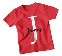 T-shirt personalizzata James Initial J per bambini con nome personalizzato...