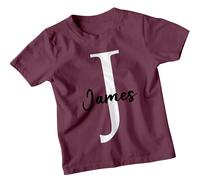 T-shirt personalizzata James Initial J per bambini con nome personalizzato...
