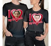 T-shirt personalizzata Love Girlfriend Boyfriend Happy Valentine's Day...