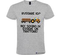 T-shirt personalizzata russare io? sogno di essere un trattore