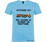 T-shirt personalizzata russare io? sogno di essere un trattore