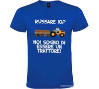T-shirt personalizzata russare io? sogno di essere un trattore