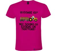 T-shirt personalizzata russare io? sogno di essere un trattore
