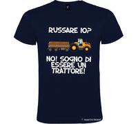 T-shirt personalizzata russare io? sogno di essere un trattore