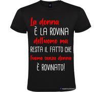 T-shirt personalizzata simpatica la donna è la rovina