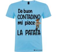 T-shirt personalizzata uomo buon contadino mi piace la patata