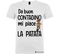 T-shirt personalizzata uomo buon contadino mi piace la patata