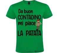T-shirt personalizzata uomo buon contadino mi piace la patata