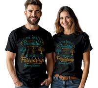 T-Shirt Personalizzata Uomo Donna Bella Relazione Best Friends Day #BFD