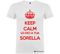 T-shirt personalizzata uomo Keep calm lo dici a tua sorella