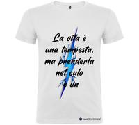 T-shirt personalizzata uomo la vita è una tempesta Italian Style Diffusion®