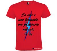 T-shirt personalizzata uomo la vita è una tempesta Italian Style Diffusion®