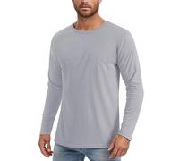 T Shirt Personalizzata Uomo Lato Cuore E Retro Camicie da Taglie Forti Maglietta Maniche Lunghe Protezione Solare Upf50+ Traspirante Comoda Casual per Escursioni Casa (Gy1, S)