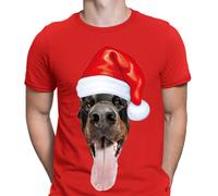 T-shirt personalizzate con foto del tuo cane cappello di Babbo Natale...