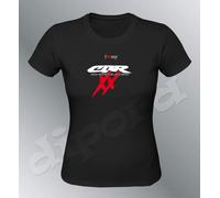 T-Shirt Personalizzato CBR 1100 XX Super Blackbird Donna Moto Nero