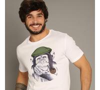 T-Shirt Personalizzato Da Uomo Maniche Corte Stampato In Francia Colore Bianco