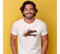 T-Shirt Personalizzato Da Uomo Maniche Corte Stampato In Francia Colore Bianco
