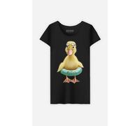 T-Shirt Personalizzato Donna Maniche Corte Stampato In Francia Colore Nero