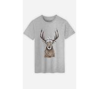 T-Shirt Personalizzato Uomo Maniche Corte Stampato In Francia Colore Grigio