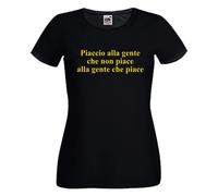T-shirt Piaccio alla gente che non piace canzone ultimo cotone nera uomo donna