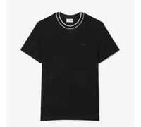 T-Shirt Piqué Elasticizzato Girocollo Maniche Corte Uomo Lacoste TH8174 031 Nero