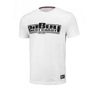 PITBULL - Maglietta da Uomo Classic Boxing, Taglio Aderente, Maglietta Classica Uomo, Maglietta in Cotone Uomo, Collo Rotondo Maglietta Uomo - L, Bianco