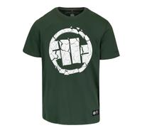 T-Shirt Pitbull Uomo Scratch 100% BW Di Colore Verde Premium