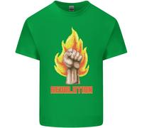 T-Shirt Pixelata Rivoluzione Anarchia Anarchico 99% Bambini Ragazzi Ragazze