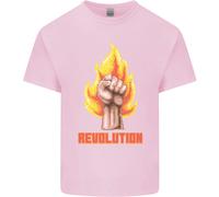 T-Shirt Pixelata Rivoluzione Anarchia Anarchico 99% Bambini Ragazzi Ragazze