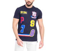 T-shirt Plein Sport uomo blu navy stampa cotone L