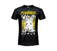 T-Shirt Pokemon - Pikachu - originale ufficiale nera maglia Super Prezzo