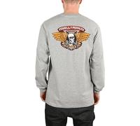 T-Shirt Powell Peralta Winged Ripper L/S - Grigio Atletico