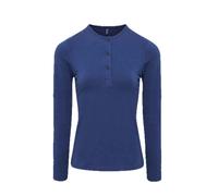 T-Shirt Premier Da Donna A Manica Lunga Con Bottoni Facile Da Curare