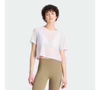 Adidas Primelift Essentials Workout Boxy Mesh Short Sleeve T-shirt Bianco M Donna