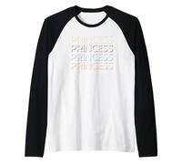 T-shirt Principessa Nome La mia maglietta personalizzata con nome Maglia con Maniche Raglan