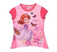 T-Shirt Principessa Sofia, Disney, maglietta in cotone da bambina, fuxia