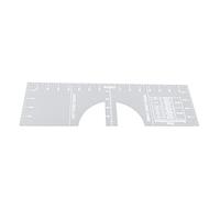 T - Shirt Print Ruler | Acrylic Alignment Tool for Round Neck & Centering | Sewing Guide Ruler for Screen Printing/Heat Press/DIY Crafts | 40.5x12.7cm with Clear Marks