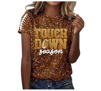 T-Shirt Pullover a Maniche Corte Girocollo Stampata Moda Casual da donna27