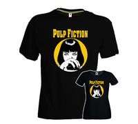 T-SHIRT PULP FICTION Mia Wallace TARANTINO cinema uomo o donna nera cotone