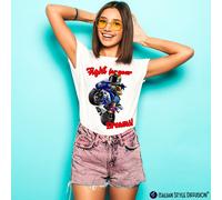 T-shirt Puro Cotone Moto Fight for Your Dreams
