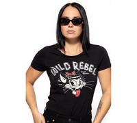 T-Shirt Queen Kerosin Wild Rebel Nera