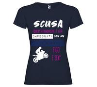 T-shirt Questa Ragazza è Già Impegnata con un Motociclista