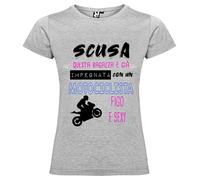 T-shirt Questa Ragazza è Già Impegnata con un Motociclista